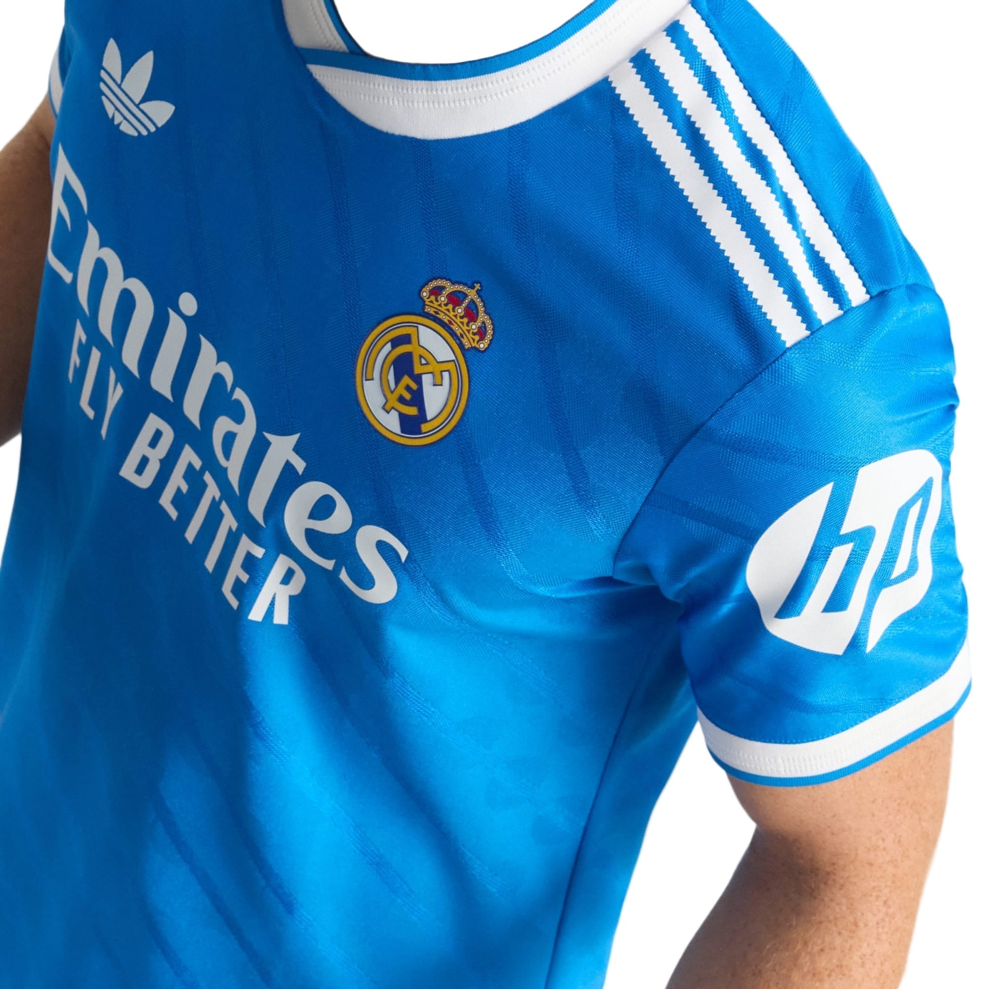 adidas Men's Trent Real Madrid 25/26 Authentic Third Jersey w/ Champions League Patches (Blue)