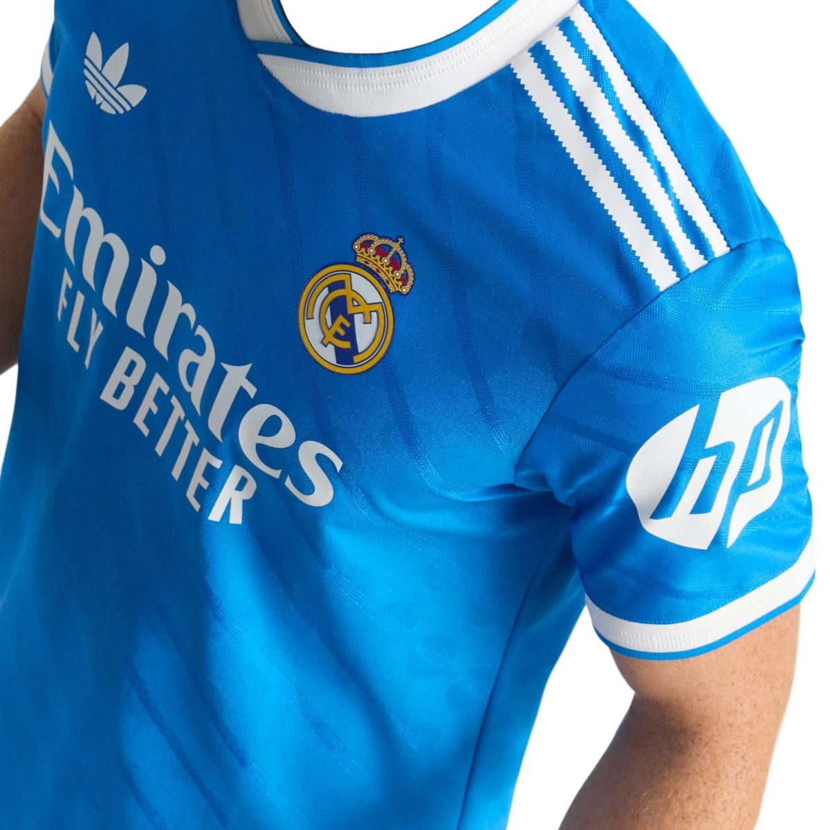 adidas Men's Gonzalo Real Madrid 25/26 Authentic Third Jersey w/ Champions League Patches (Blue)