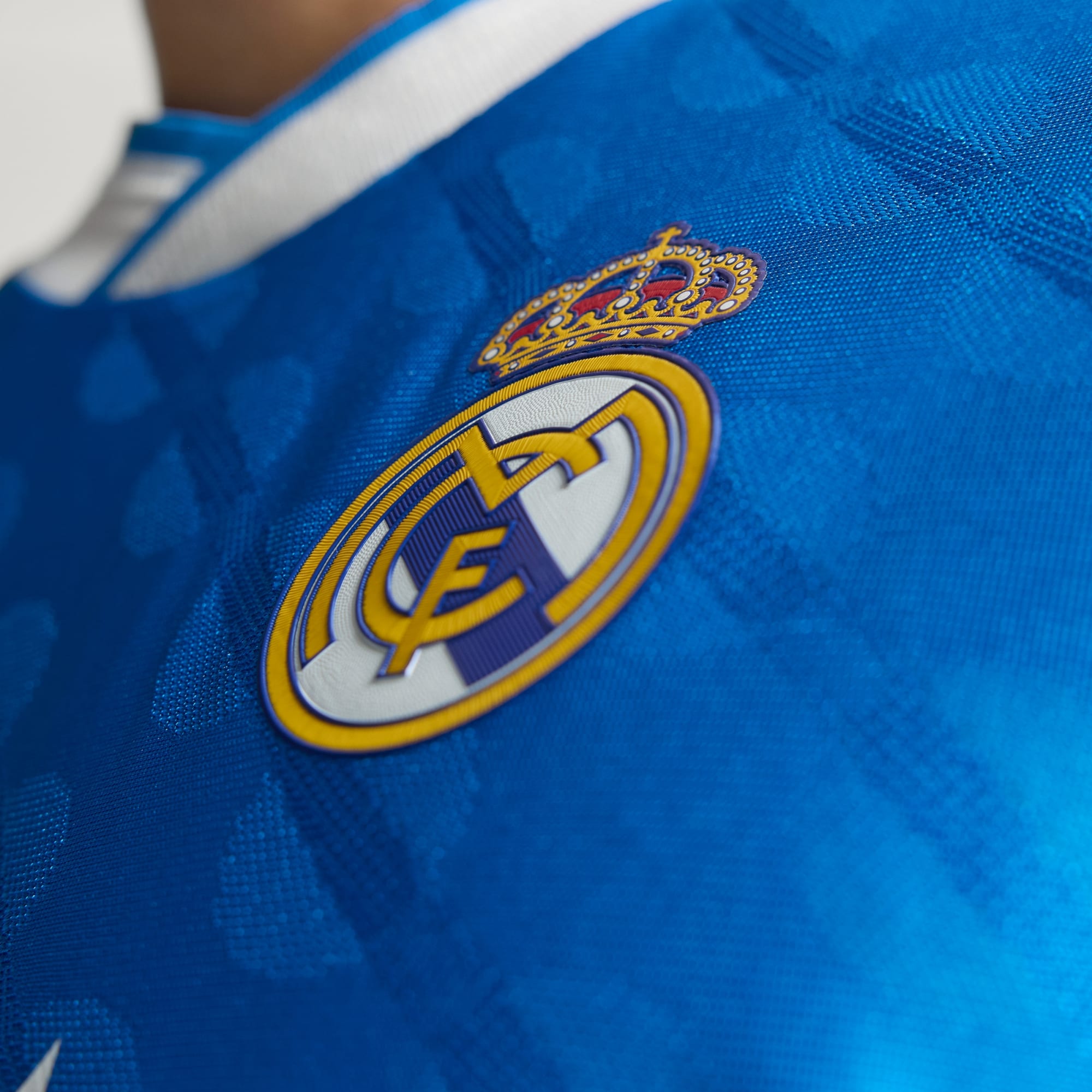 adidas Men's D. Ceballos Real Madrid 25/26 Authentic Third Jersey w/ Champions League Patches (Blue)