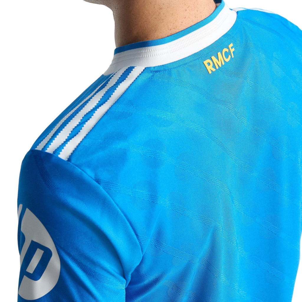 adidas Men's D. Ceballos Real Madrid 25/26 Authentic Third Jersey w/ Champions League Patches (Blue)