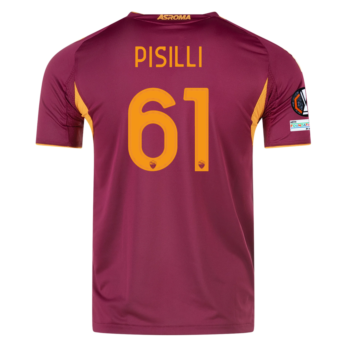 adidas Roma Authentic NiccolÃ² Pisilli Home Jersey w/ Europa League Patches 25/26 (Burgundy)