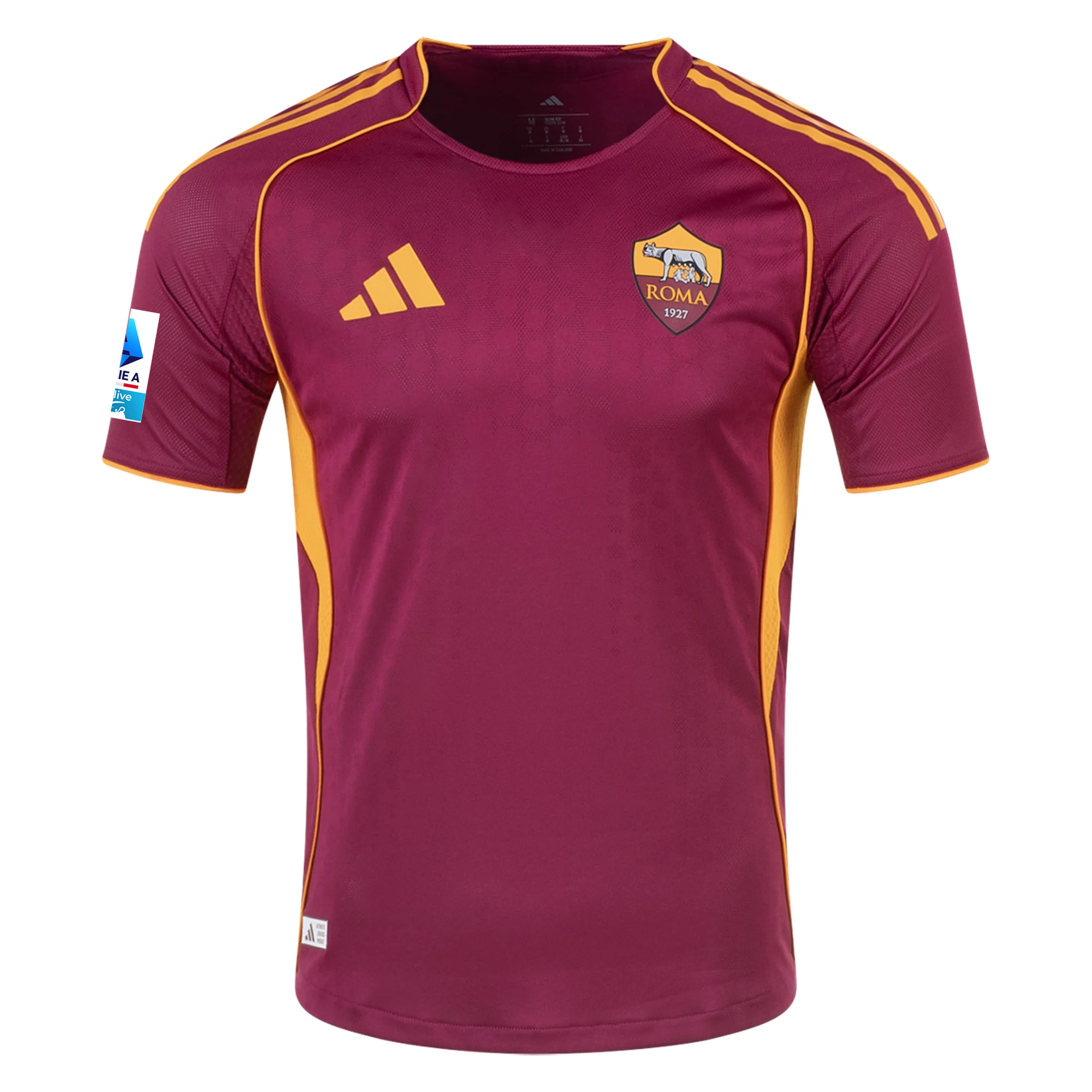 adidas Roma Authentic Manu Kone Home Jersey w/ Serie A Patch 25/26 (Burgundy)