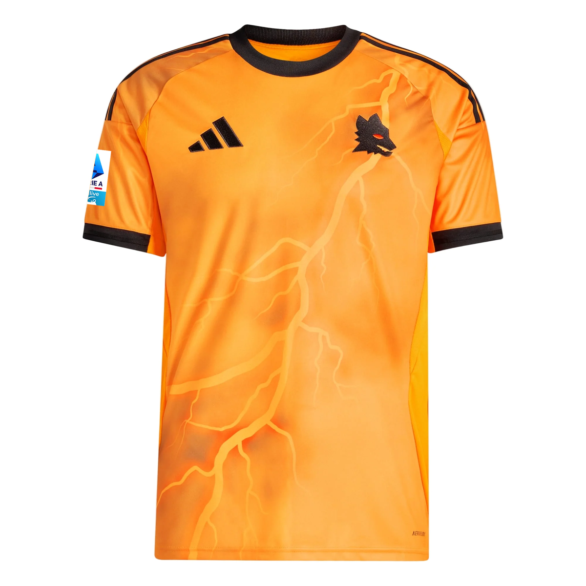 adidas Roma Paulo Dybala Away Jersey w/ Serie A Patch 25/26 (Orange/Black)