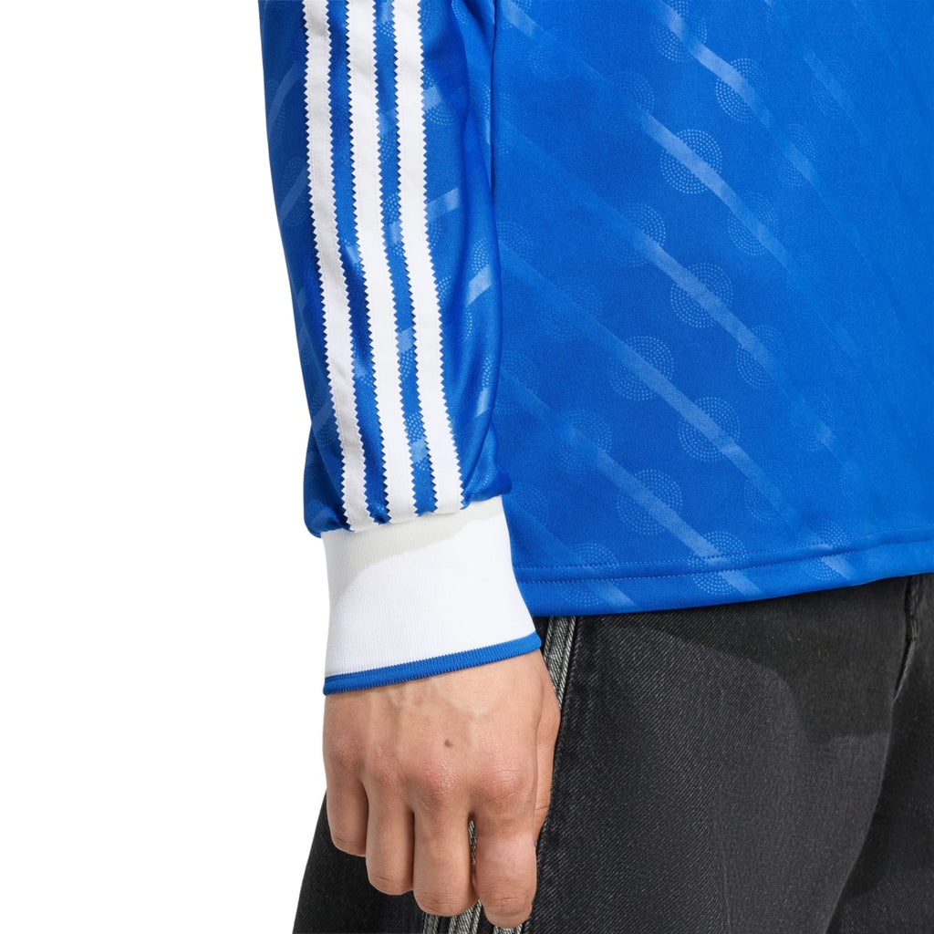 adidas Men's Real Madrid Long Sleeve Third Jersey w/ Champions League Patches 25/26 (Blue/White)