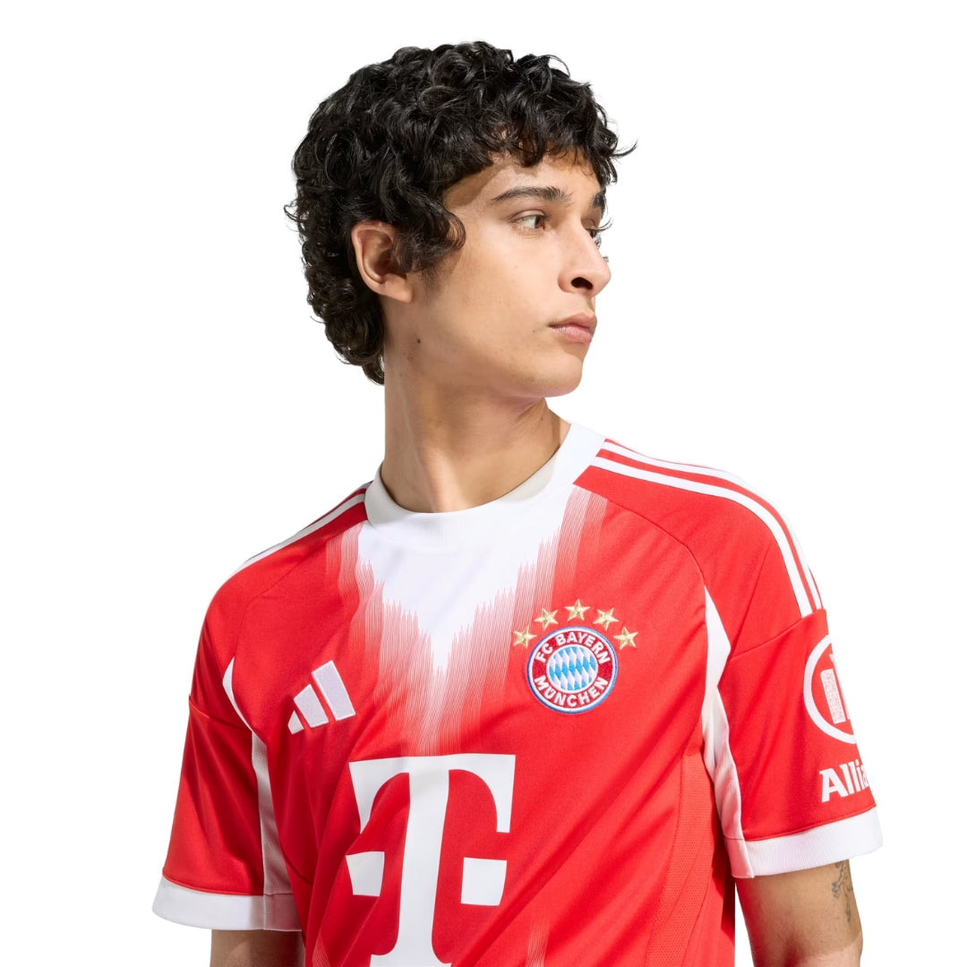 adidas Bayern Munich Kimmich Home Jersey w/ Champions League Patches 25/26 (Red)