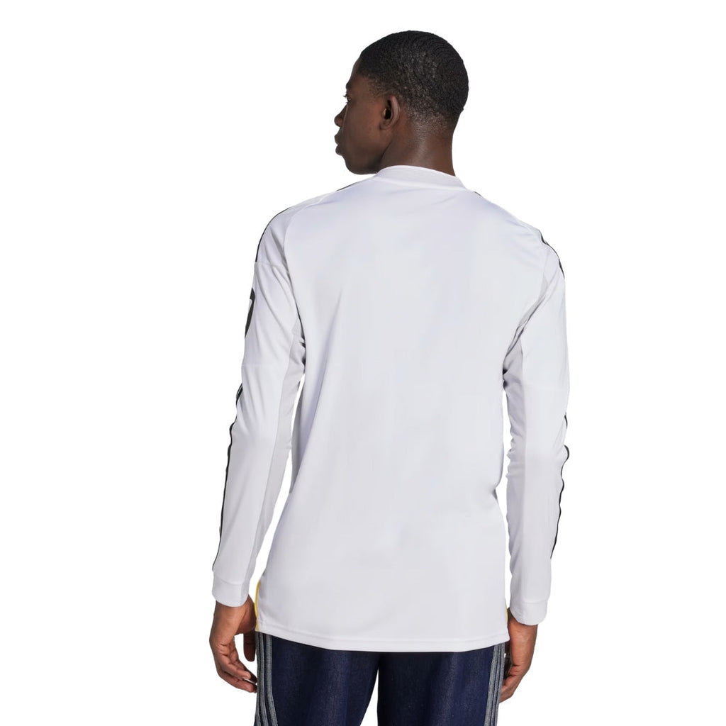 adidas Real Madrid Federico Valverde Long Sleeve Home Jersey w/ Champions League Patches 25/26 (White)