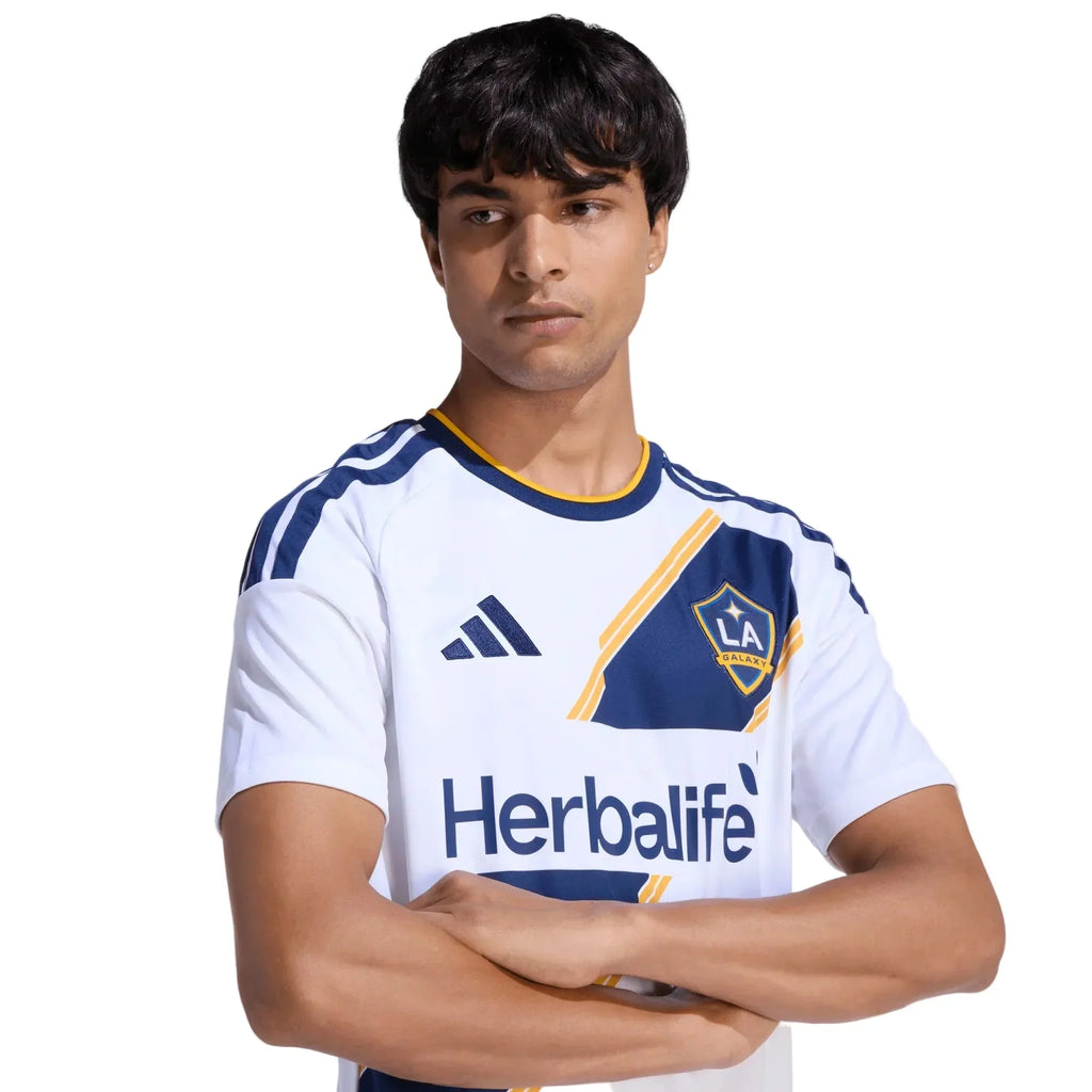 adidas Men's Gabriel Pec LA Galaxy Home Stadium Jersey 26/27 (White)