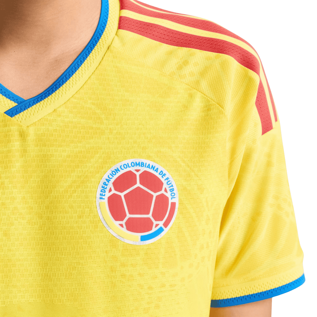 adidas Men's J. Arias Colombia 2026 Authentic Home Jersey (Impact Yellow)