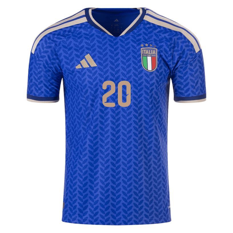 adidas Men's Zaccaghi Italy 2026 Authentic Home Jersey (Bold Blue)