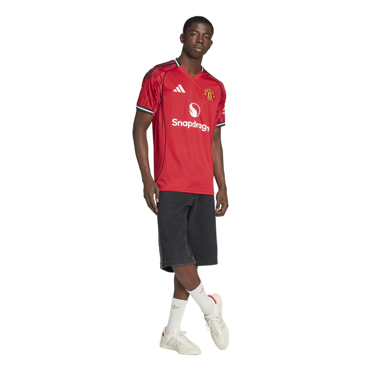 adidas Amad Men's Manchester United Home Jersey 25/26 w/ EPL + NRFR Patches (Red)