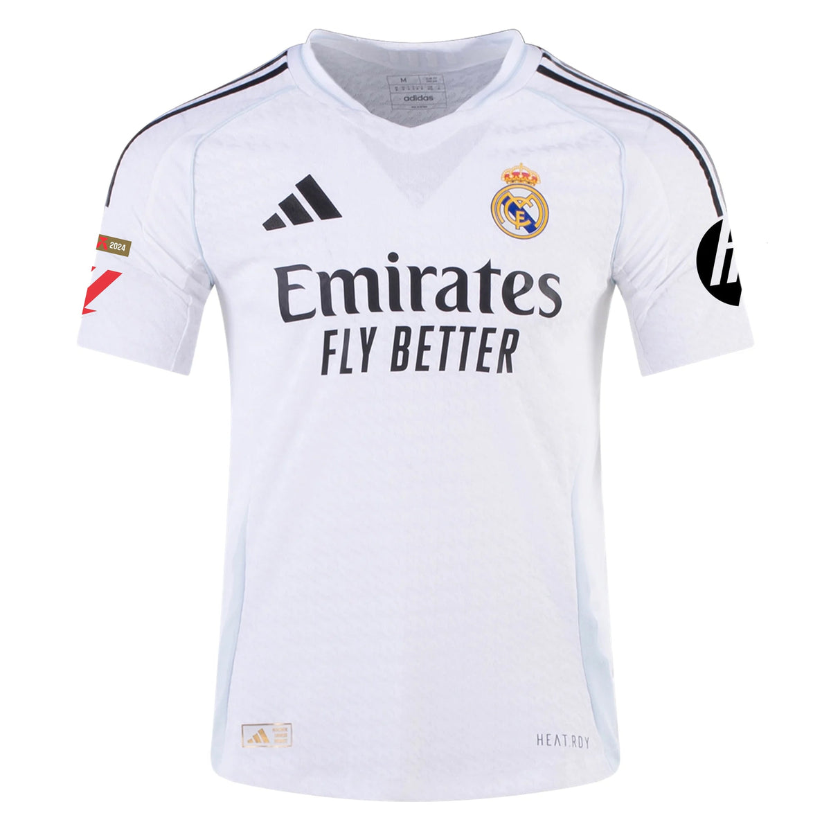 adidas F.Mendy Real Madrid Authentic Home Jersey w/ La Liga Patches 24/25 (White/Black)