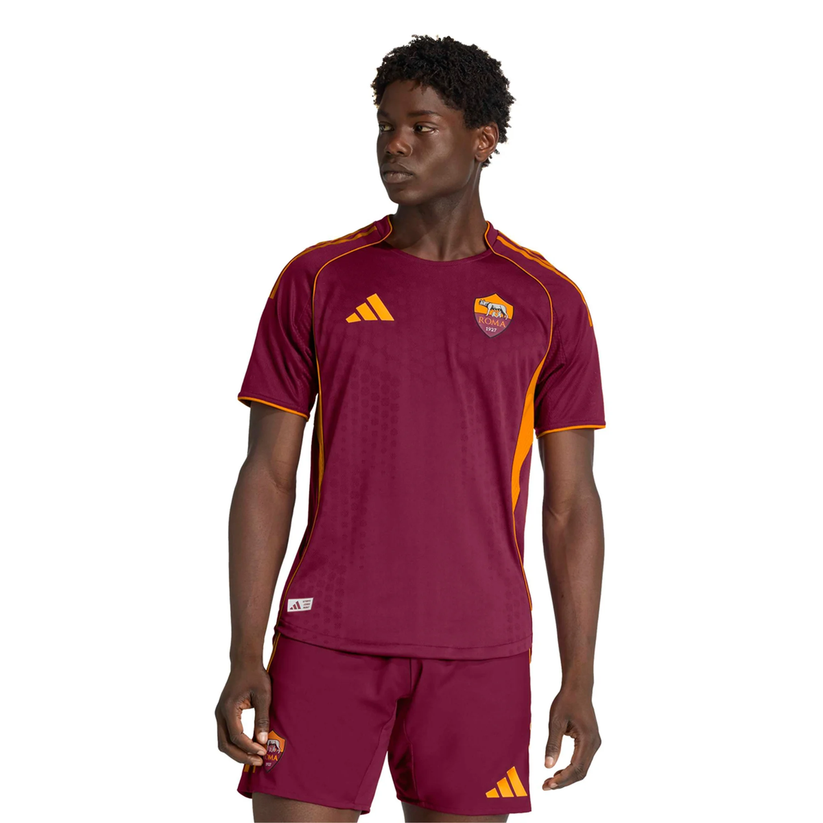 adidas Roma Authentic Evan Ndicka Home Jersey w/ Europa League Patches 25/26 (Burgundy)