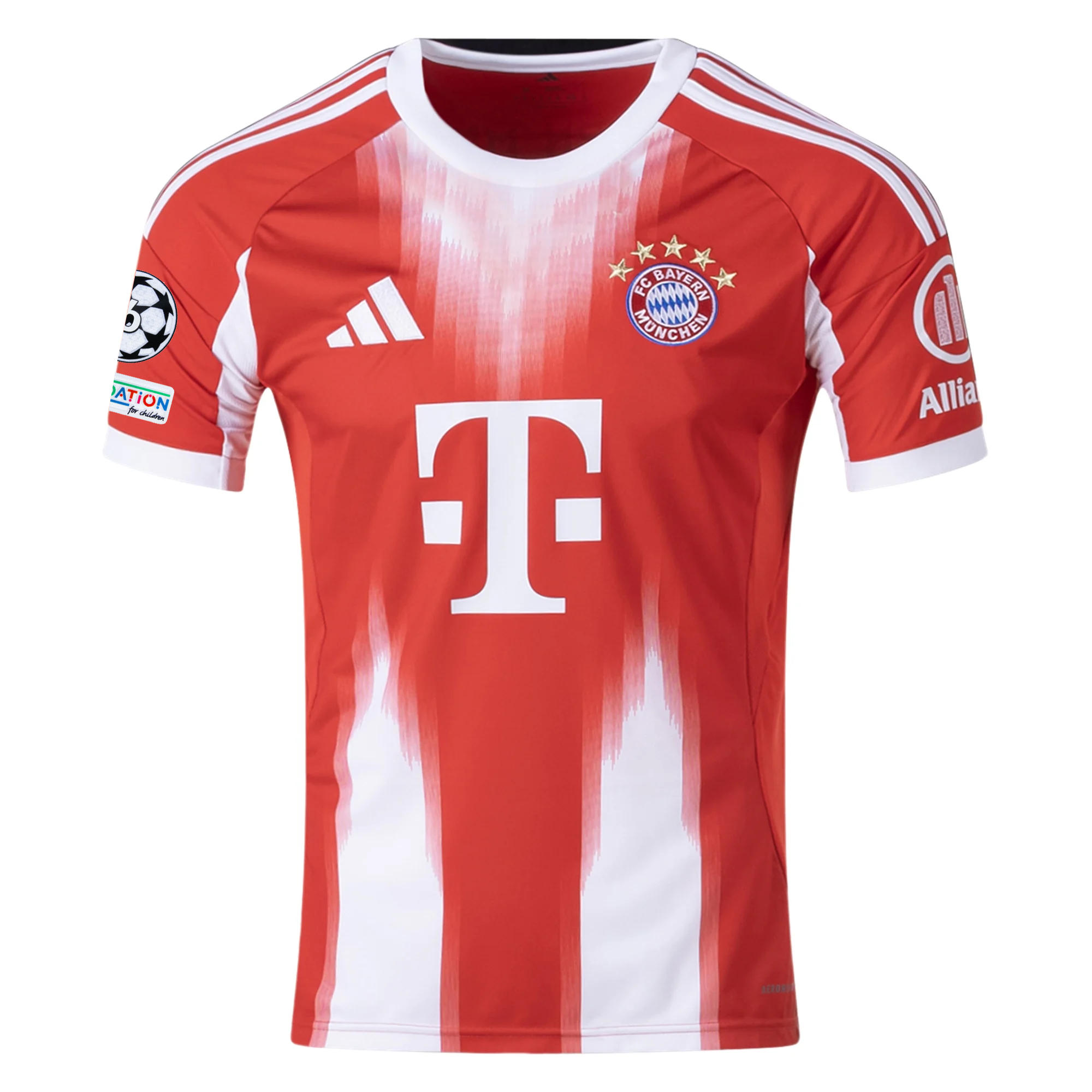 adidas Bayern Munich Goretzka Home Jersey w/ Champions League Patches 25/26 (Red)