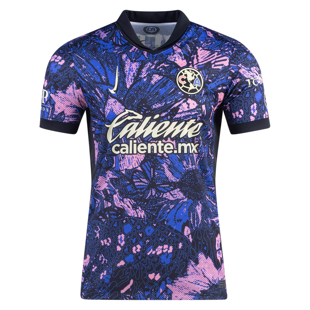 Nike Club America Luis MalagÃ³n Third Jersey 24/25 (Medium Blue/Black/Lemon Chiffon)