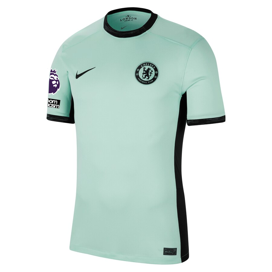 Nike Chelsea Christopher Nkunku Third Jersey w/ EPL + No Room For Racism Patches 23/24 (Mint Foam/Black)