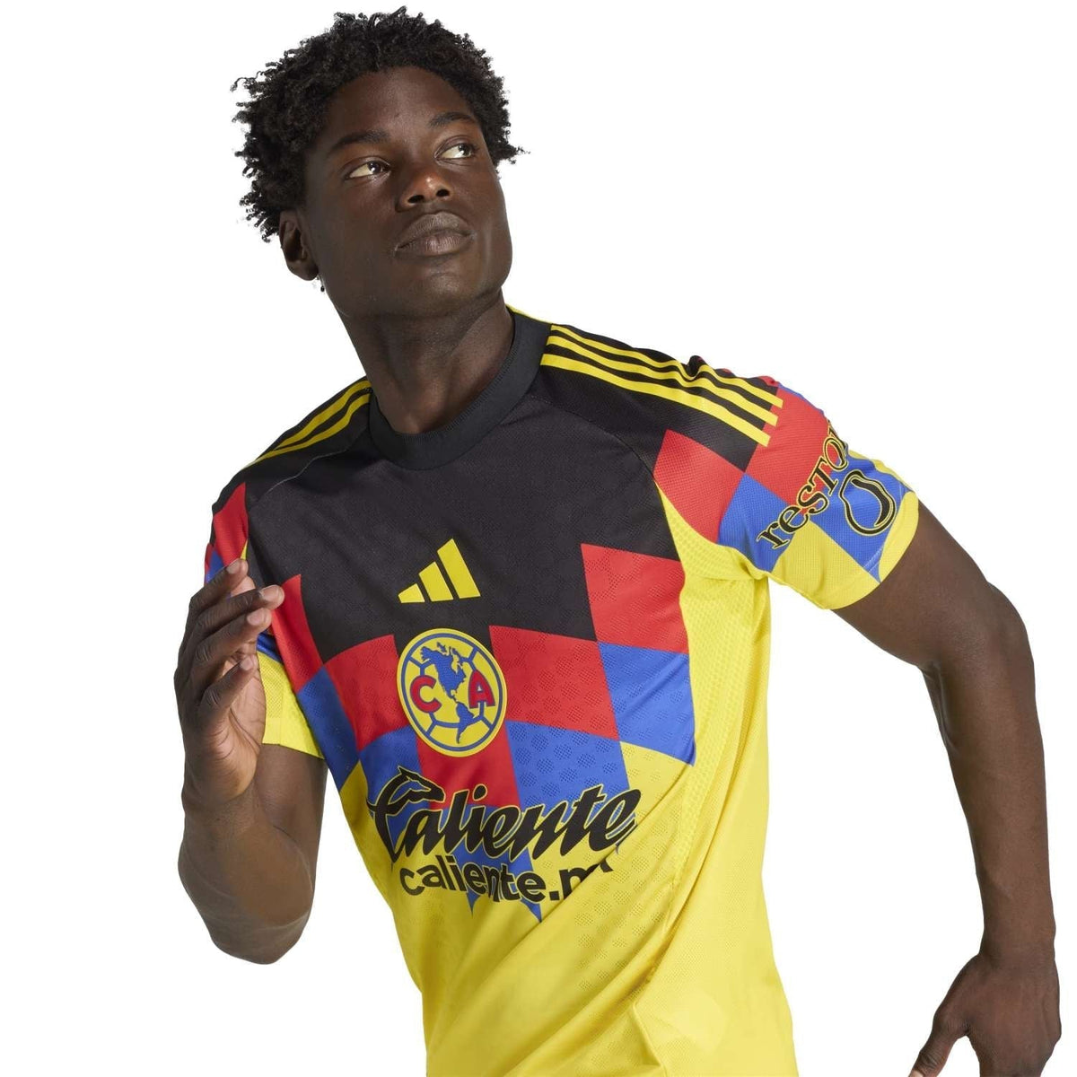 adidas J. Dos Santos Men's Club America 25/26 Authentic Home Jersey (Yellow)