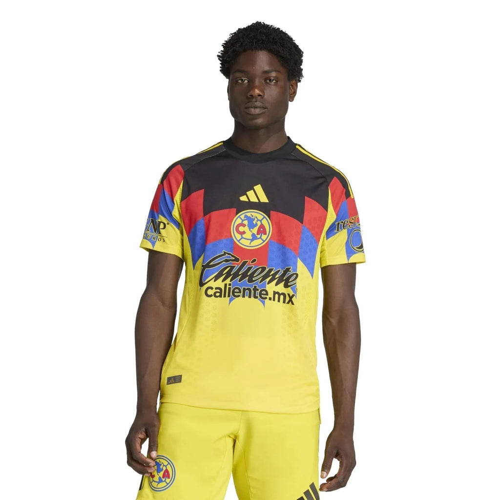 adidas J. Dos Santos Men's Club America 25/26 Authentic Home Jersey (Yellow)