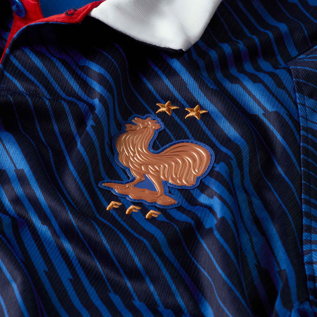Nike Men's France Eduardo Camavinga Home Stadium Jersey 2026 (Game Royal/Metallic Copper)