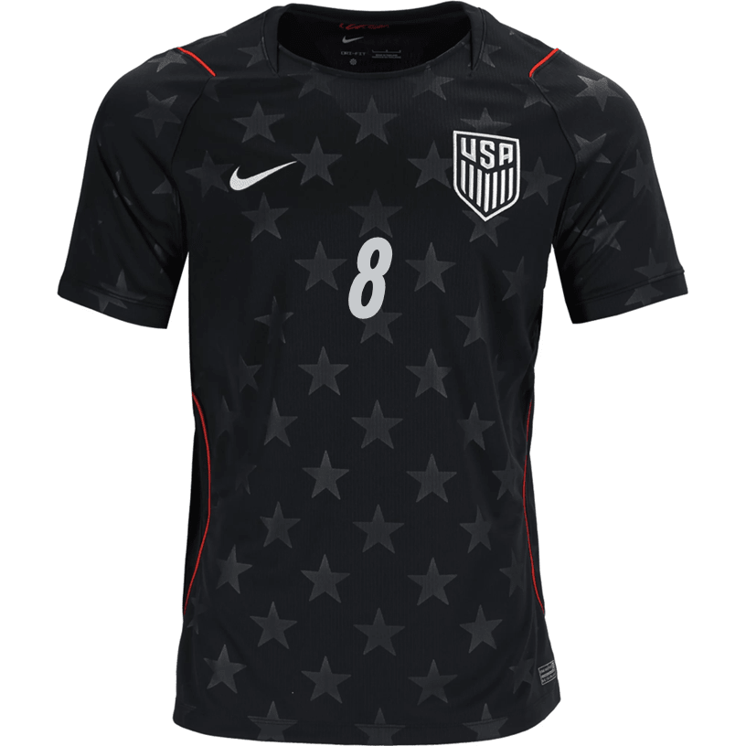 Nike Mens Mckennie United States Away Stadium Jersey 2026 (Dark Obsidian/Pure Platinum)