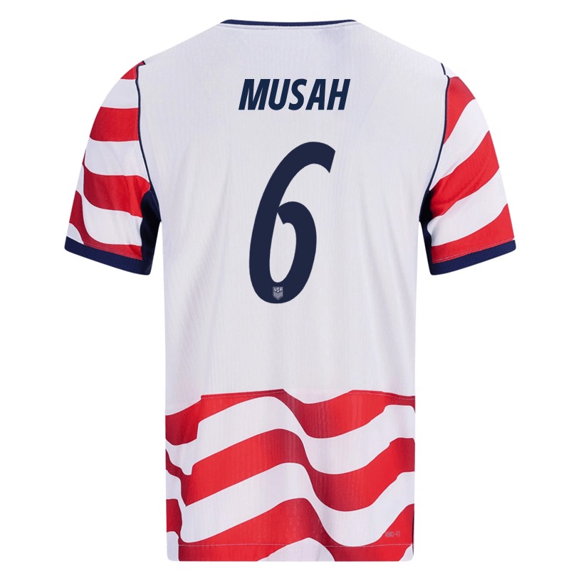 Nike Mens Musah United States Match Authentic Home Jersey 2026 (Sail/Midnight Navy)
