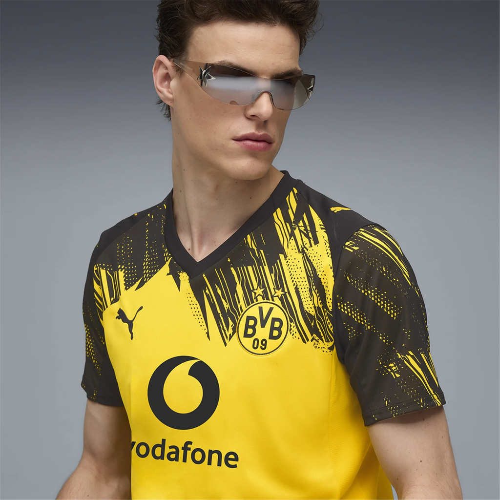 Puma Men's BVB Dortmund Home Jersey 25/26 (Faster Yellow/Black)