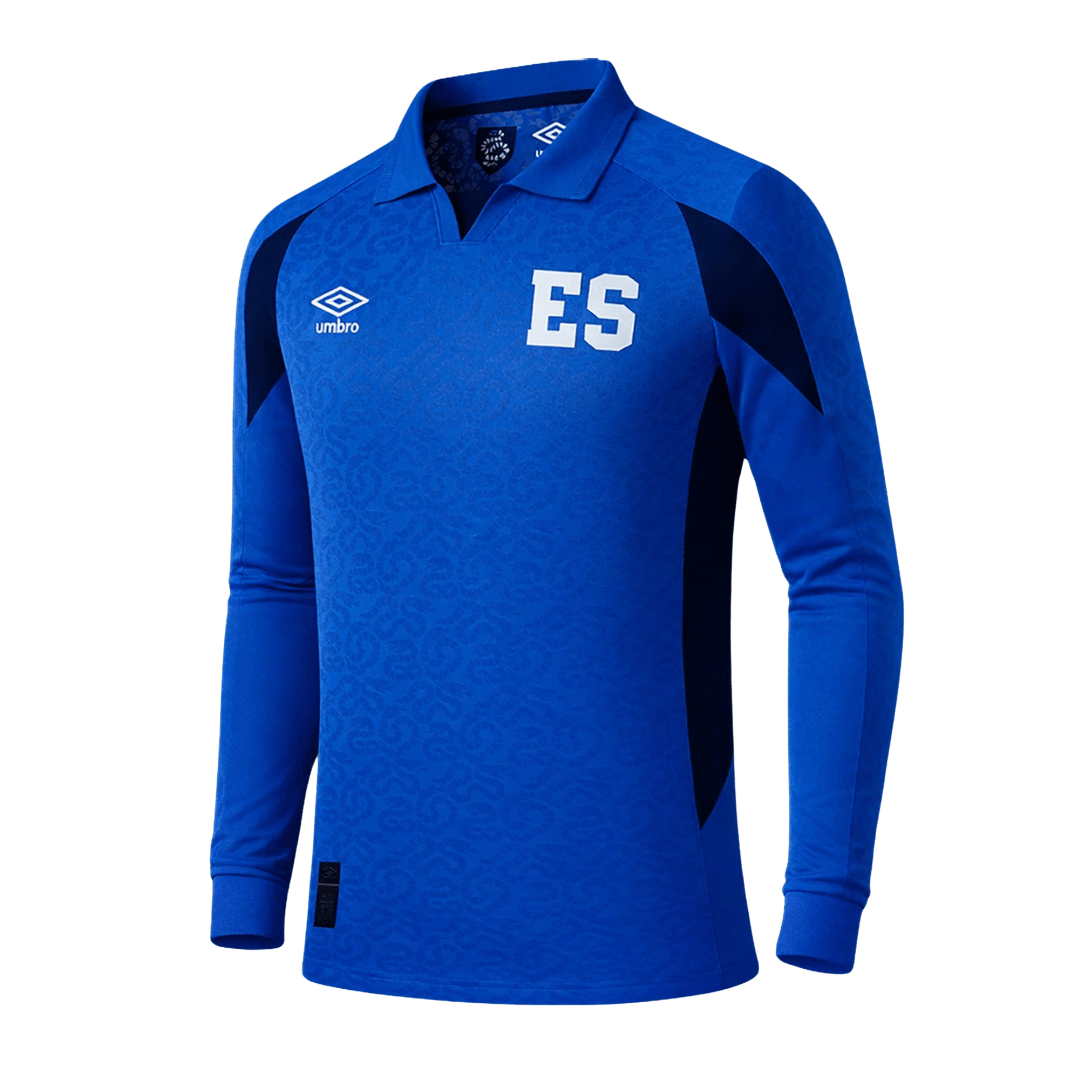 Umbro Menâ€™s El Salvador Long Sleeve Home Jersey 2026(Blue)